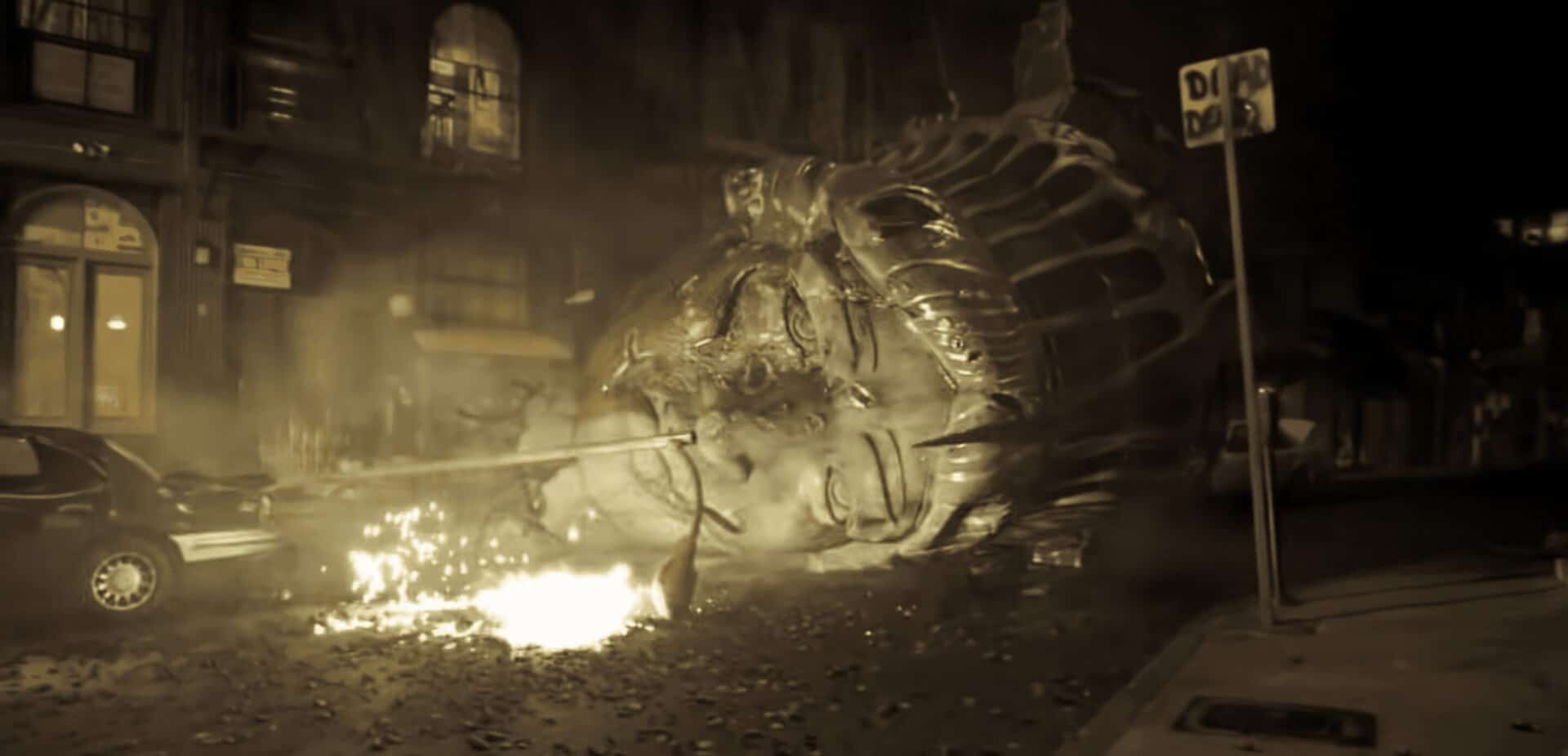 Cloverfield - The Statue of Liberty's Head.
