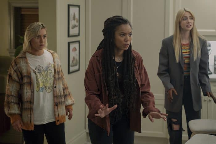 L to R: Lizze Broadway, Jaz Sinclair, Maddie Phillips.