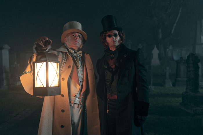 Michael Sheen and David Tennant as Aziraphale and Crowley. (Pic: Mark Mainz/Prime Video).