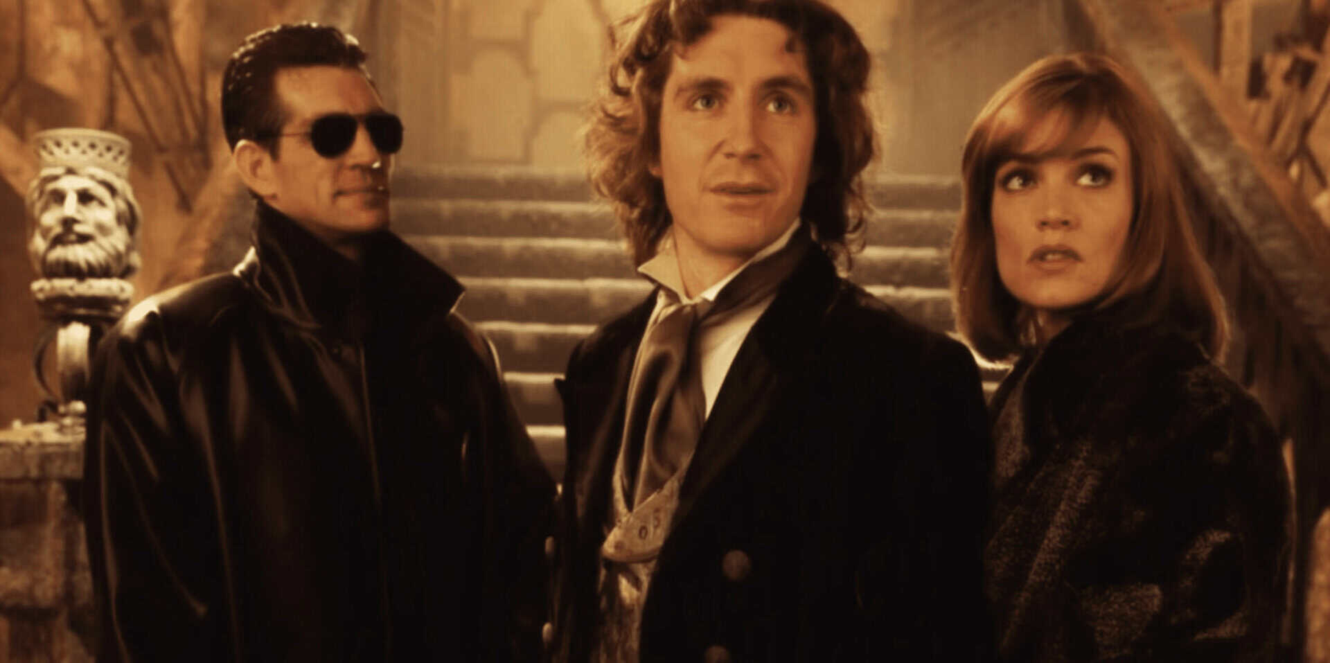 L-R. Eric Roberts, Paul McGann, and Daphne Ashbrook. (Pic: BBC).